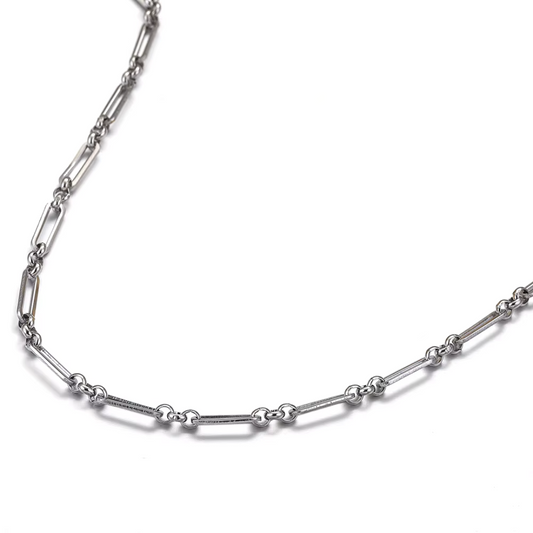 Platinum Alternating Rolo+Paperclip Chain