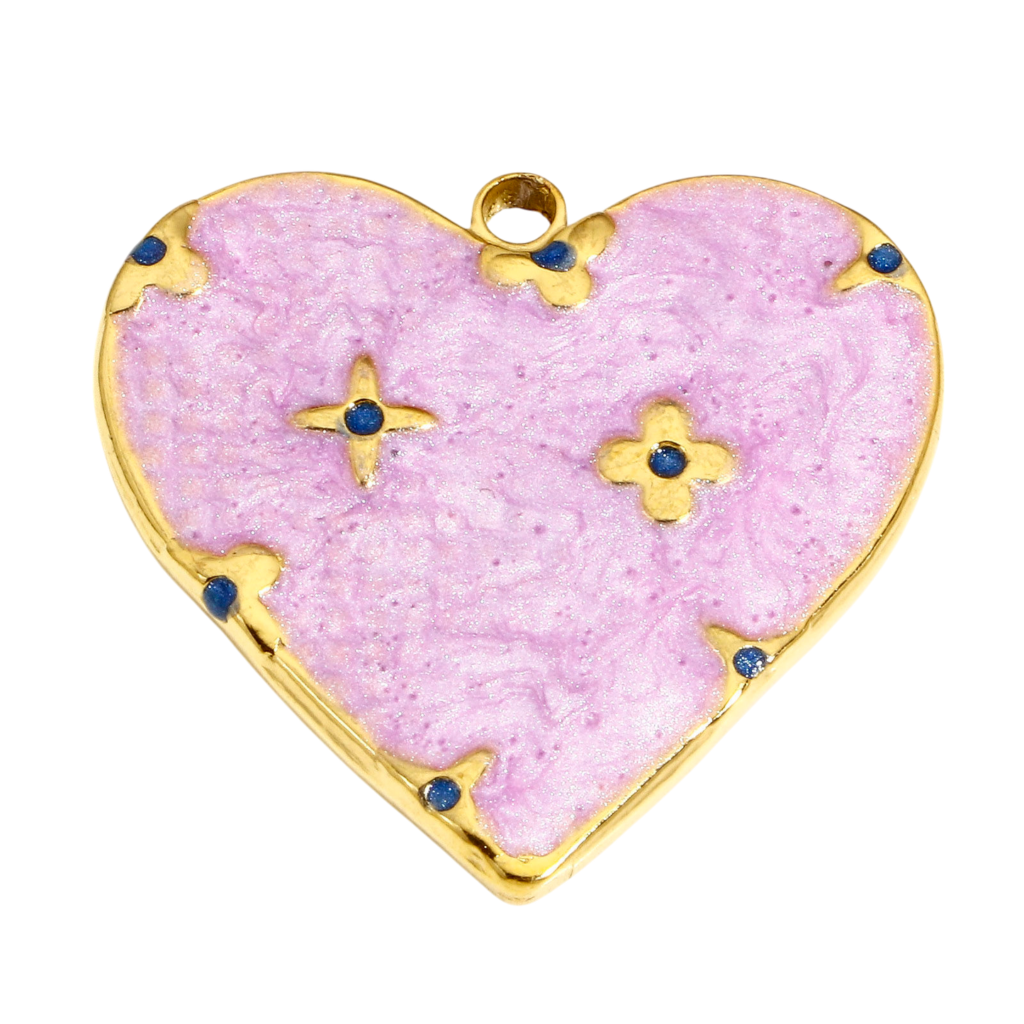 Large Enamel Heart (Lavender)